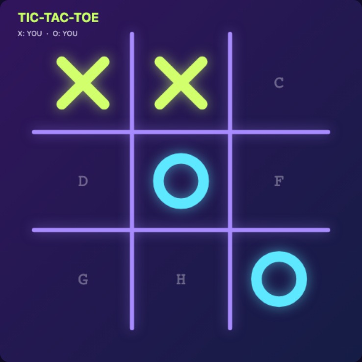 Arize source screenshot of its tic-tac-toe evaluation interface. One illustrative game state, not the aggregate experimental result.