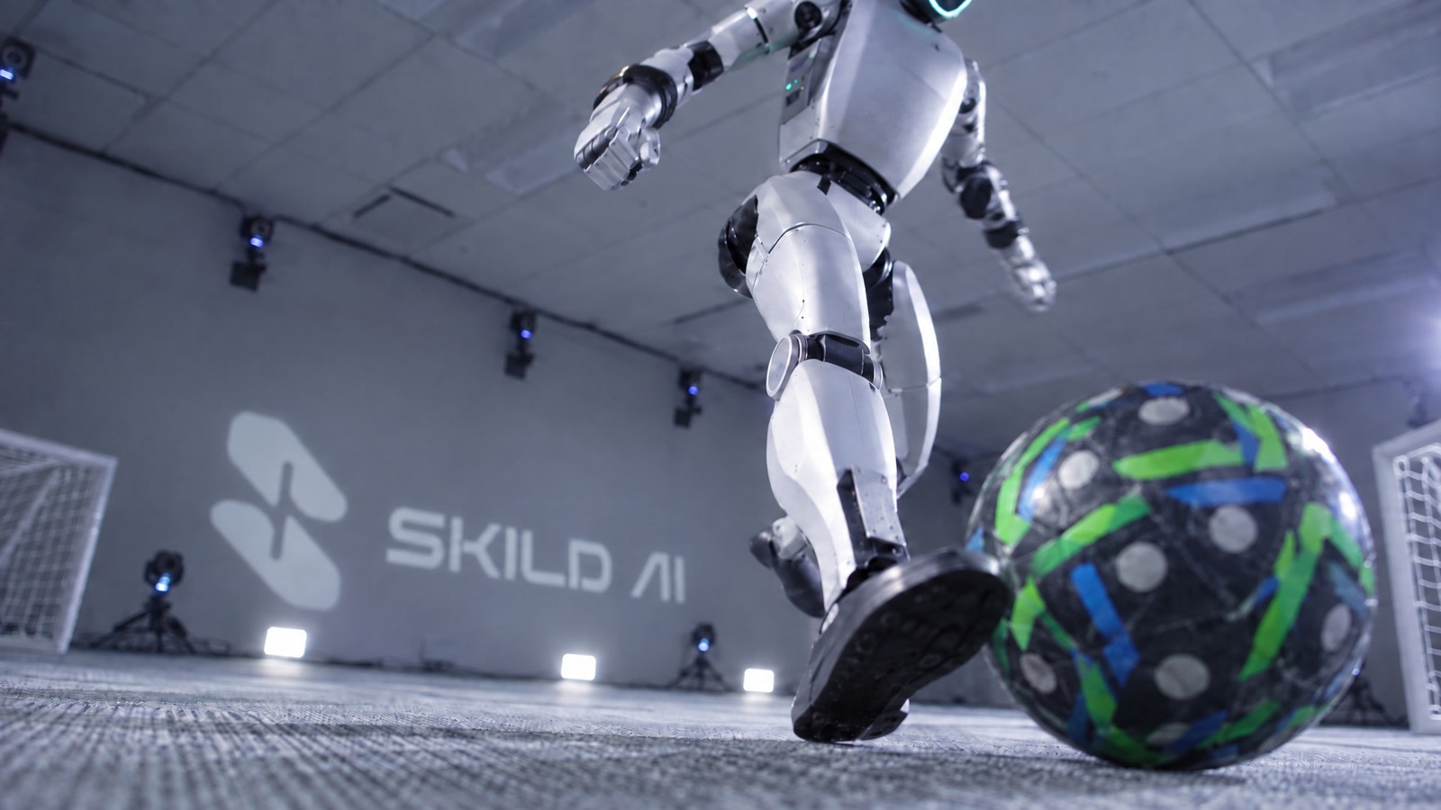 Skild AI’s humanoid soccer self-play demonstration.
