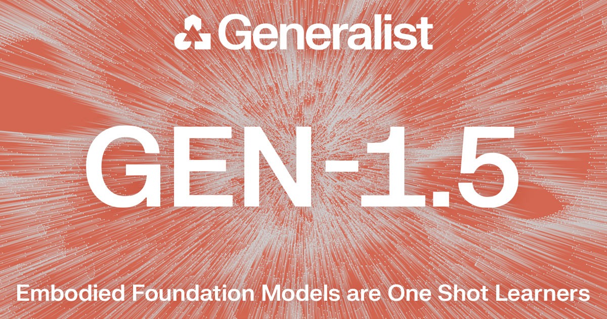 Generalist’s GEN-1.5 robotic manipulation demonstration.