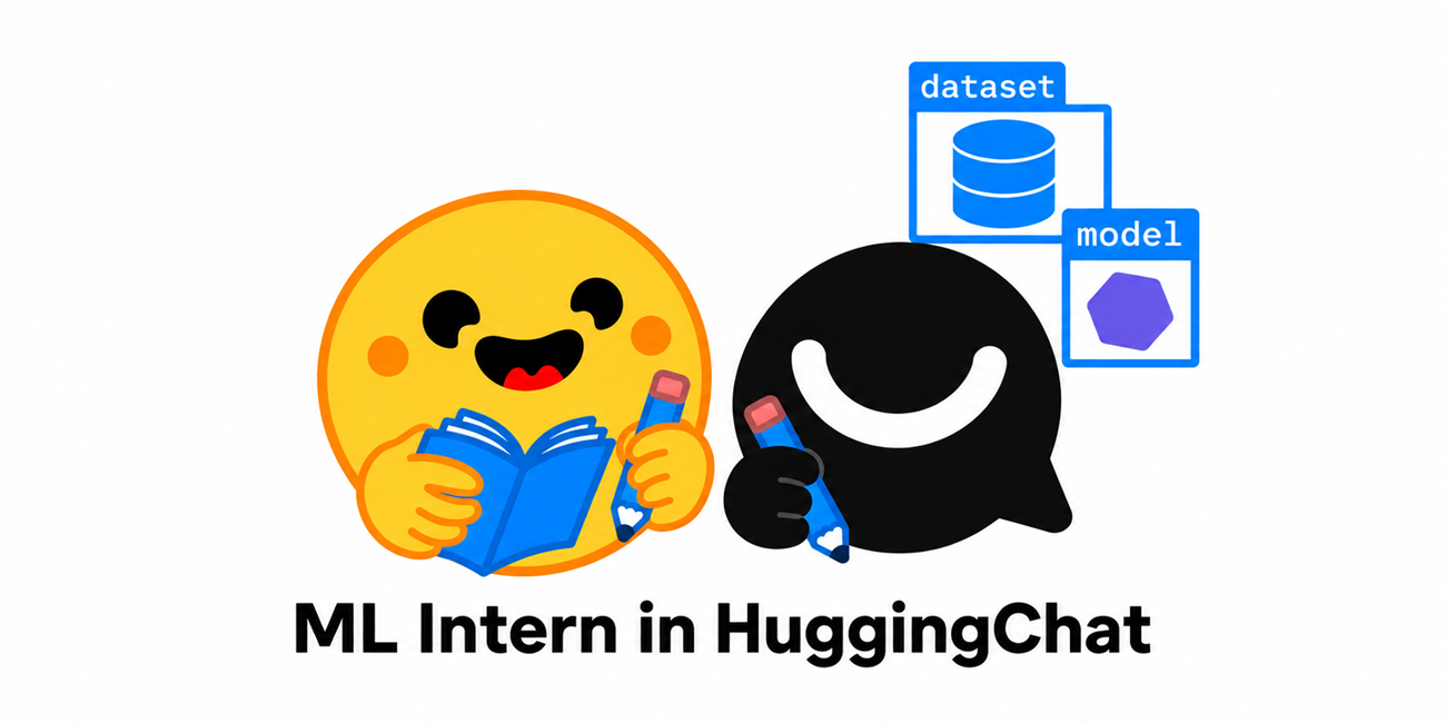 Official Hugging Face ML Intern launch artwork; the original software demonstration remains embedded below.